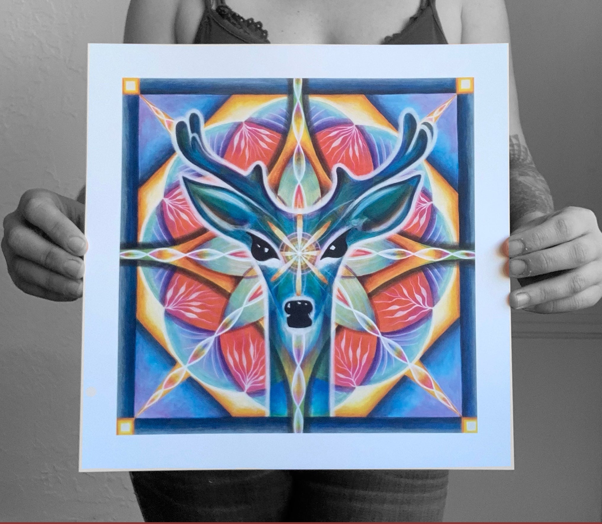 Venadito Azul (Little Blue Deer) - Tamar Atik Art
