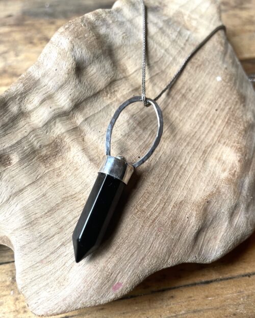 Obsidian Point Pendant